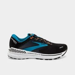 Men's Brooks Adrenaline GTS 22 Running Shoes Black/Blue/Orange - 1103661D 034