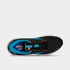 Men's Brooks Adrenaline GTS 22 Running Shoes Black/Blue/Orange - 1103661D 034 -Stealth Fit Shop 1103661D 034 P5
