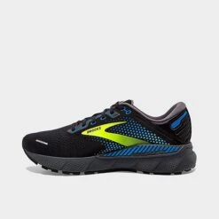 Men's Brooks Adrenaline GTS 22 Running Shoes Black/Blue/Nightlife - 1103661D 069 -Stealth Fit Shop 1103661D 069 P3