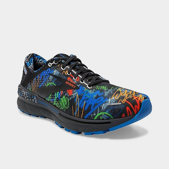 Men's Brooks Adrenaline GTS 22 Running Shoes Black/Blue/Cherry Tomato - 1103661D 084 4 Men's Brooks Adrenaline GTS 22 Running Shoes Black/Blue/Cherry Tomato - 1103661D 084 - Image 2