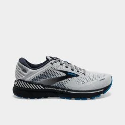 Men's Brooks Adrenaline GTS 22 Running Shoes (Wide Width 2E) Oyster/India Ink/Blue - 1103662E 023