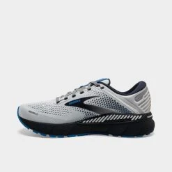 Men's Brooks Adrenaline GTS 22 Running Shoes (Wide Width 2E) Oyster/India Ink/Blue - 1103662E 023 -Stealth Fit Shop 1103662E 023 P3