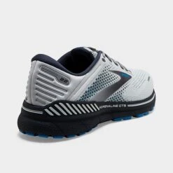 Men's Brooks Adrenaline GTS 22 Running Shoes (Wide Width 2E) Oyster/India Ink/Blue - 1103662E 023 -Stealth Fit Shop 1103662E 023 P4