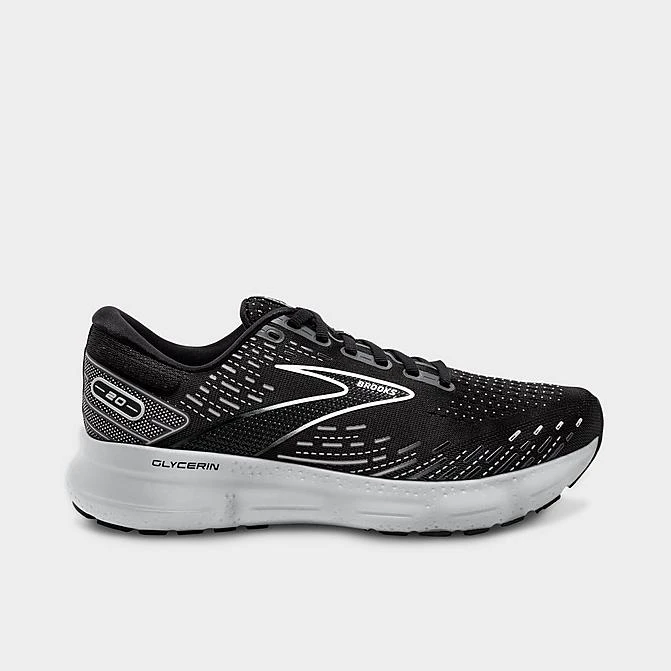 Men's Brooks Glycerin 20 Running Shoes (Wide Width 2E) Black/White/Alloy - 1103822E 059 3 Men's Brooks Glycerin 20 Running Shoes (Wide Width 2E) Black/White/Alloy - 1103822E 059