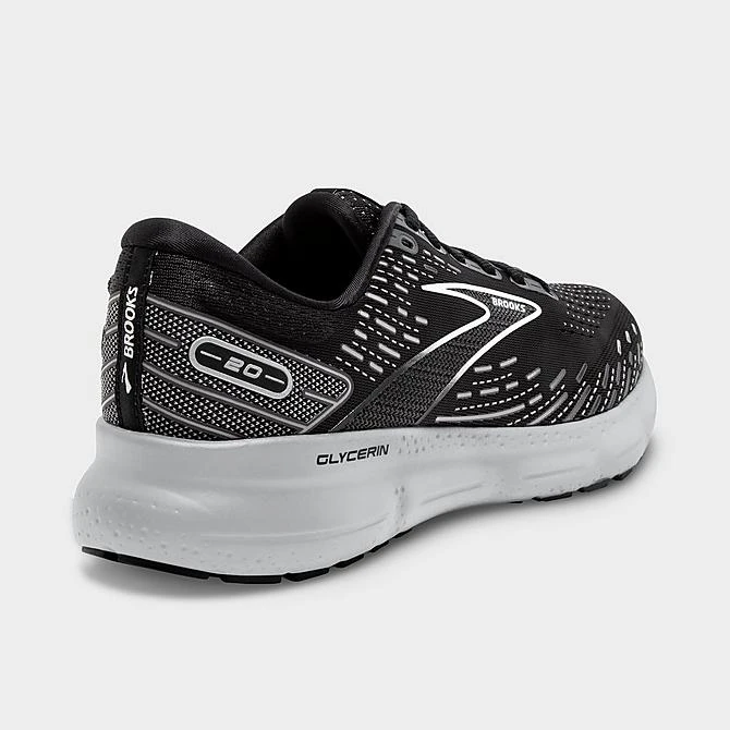 Men's Brooks Glycerin 20 Running Shoes (Wide Width 2E) Black/White/Alloy - 1103822E 059 6 Men's Brooks Glycerin 20 Running Shoes (Wide Width 2E) Black/White/Alloy - 1103822E 059 - Image 4