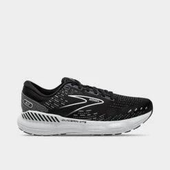 Men's Brooks Glycerin GTS 20 Running Shoes Black/White/Alloy - 1103831D 059