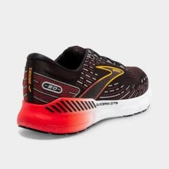Men's Brooks Glycerin GTS 20 Running Shoes Black/Blackened Pearl/Fiery Red - 1103831D 090 -Stealth Fit Shop 1103831D 090 P4