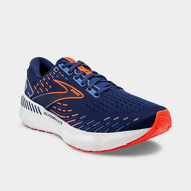 Men's Brooks Glycerin GTS 20 Running Shoes Blue Depths/Palace Blue/Orange - 1103831D 444 4 Men's Brooks Glycerin GTS 20 Running Shoes Blue Depths/Palace Blue/Orange - 1103831D 444 - Image 2