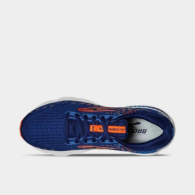 Men's Brooks Glycerin GTS 20 Running Shoes (Wide Width 2E) Blue Depths/Palace Blue/Orange - 1103832E 444 7 Men's Brooks Glycerin GTS 20 Running Shoes (Wide Width 2E) Blue Depths/Palace Blue/Orange - 1103832E 444 - Image 5