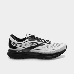 Men's Brooks Trace 2 Road Running Shoes White/Black - 1103881D 121