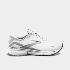 Men's Brooks Ghost 15 Running Shoes White/Black/Flame - 1103931D 184