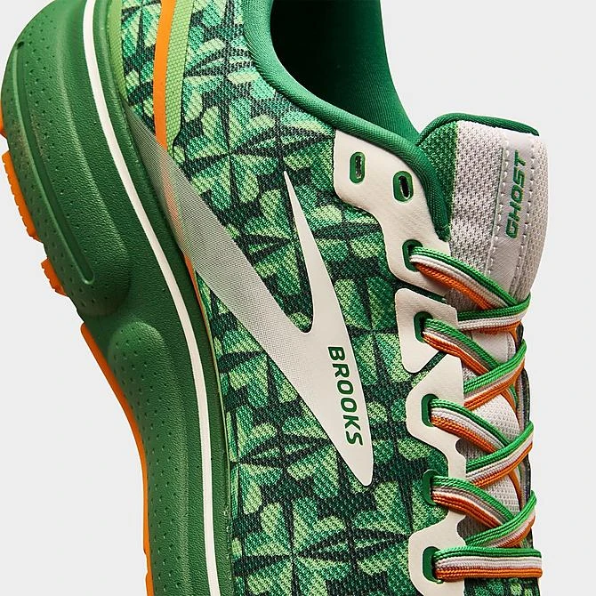 Men's Brooks Ghost 15 Running Shoes Green/White/Orange - 1103931D 371 5 Men's Brooks Ghost 15 Running Shoes Green/White/Orange - 1103931D 371 - Image 3