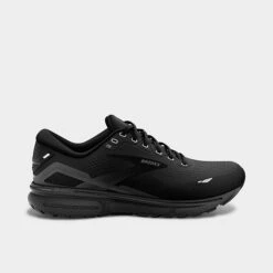 Men's Brooks Ghost 15 Running Shoes (Wide Width 2E) Black/Black/Ebony - 1103932E 020