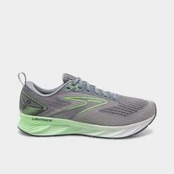 Men's Brooks Levitate 6 Running Shoes Primer Grey/Neon Green - 1103951D 312