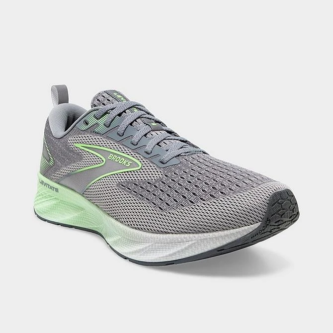 Men's Brooks Levitate 6 Running Shoes Primer Grey/Neon Green - 1103951D 312 4 Men's Brooks Levitate 6 Running Shoes Primer Grey/Neon Green - 1103951D 312 - Image 2