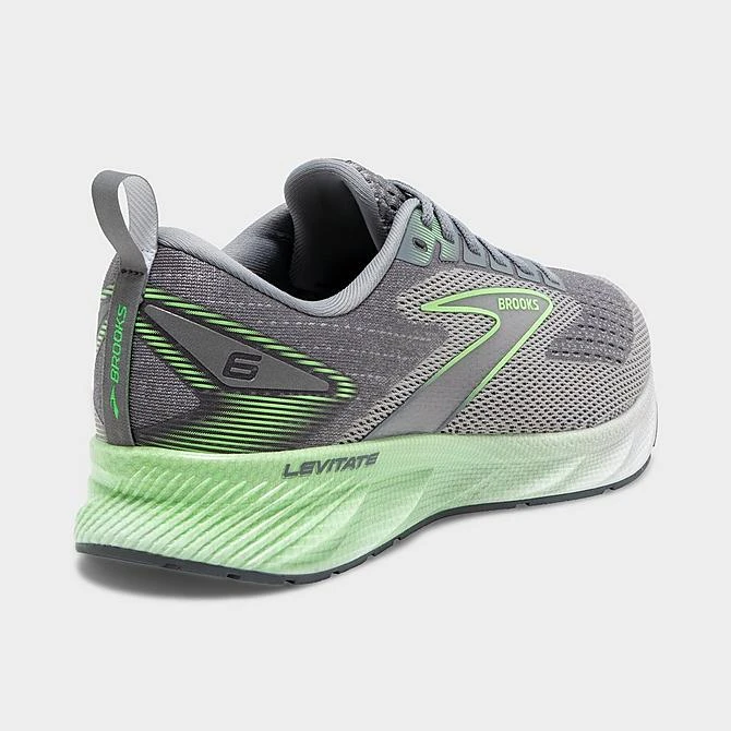 Men's Brooks Levitate 6 Running Shoes Primer Grey/Neon Green - 1103951D 312 6 Men's Brooks Levitate 6 Running Shoes Primer Grey/Neon Green - 1103951D 312 - Image 4