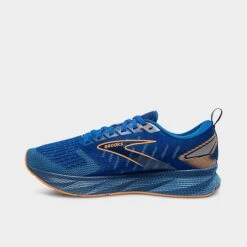 Men's Brooks Levitate 6 Running Shoes Classic Blue/Orange - 1103951D 405 -Stealth Fit Shop 1103951D 405 P3
