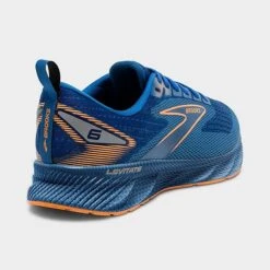 Men's Brooks Levitate 6 Running Shoes Classic Blue/Orange - 1103951D 405 -Stealth Fit Shop 1103951D 405 P4