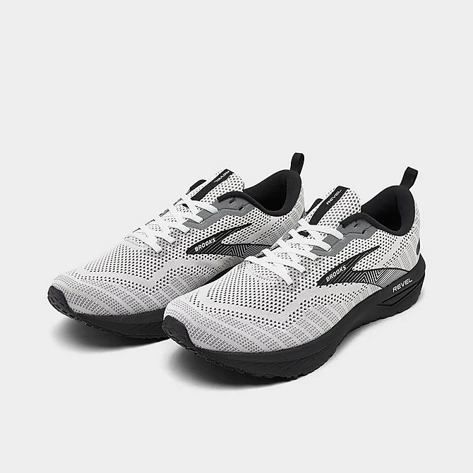 Men's Brooks Revel 6 Running Shoes White/Black - 1103981D 121 4 Men's Brooks Revel 6 Running Shoes White/Black - 1103981D 121 - Image 2