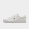 Men's Lacoste Powercourt Leather Casual Shoes White/White - 1SMA0030 103