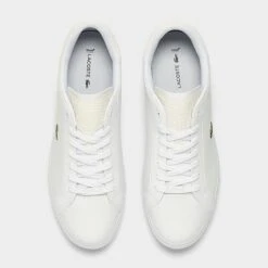 Men's Lacoste Powercourt Leather Casual Shoes White/White - 1SMA0030 103 -Stealth Fit Shop 1SMA0030 103 P5