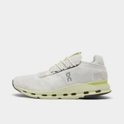 Men's On Cloudnova Running Shoes White/Limelight - 2698226 101