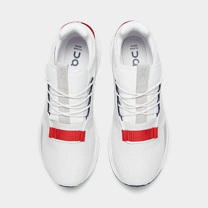 Men's On Cloudnova Running Shoes White/Red - 2698991 101 7 Men's On Cloudnova Running Shoes White/Red - 2698991 101 - Image 5