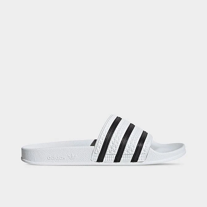 Men's Adidas Adilette Slide Sandals White/Black/White - 280648 WBK 3 Men's Adidas Adilette Slide Sandals White/Black/White - 280648 WBK