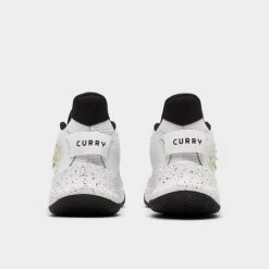 Under Armour Curry 3Z7 Basketball Shoes White/White/Black/Metallic Gold - 3026622 101 -Stealth Fit Shop 3026622 101 P4