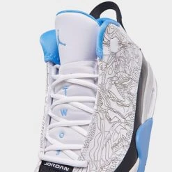 Nike Men's Air Jordan Retro Dub Zero Off-Court Shoes White/University Blue/Black/Neutral Grey - 311046 114 -Stealth Fit Shop 311046 114 P3