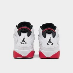 Nike Men's Air Jordan 6 Rings Basketball Shoes White/Black/University Red - 322992 160 -Stealth Fit Shop 322992 160 P4