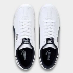 Men's Puma Roma Classic Casual Shoes White/New Navy - 35357212 WNY -Stealth Fit Shop 35357212 WNY P5