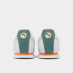 Men's Puma Roma Basic+ Casual Shoes Pristine/Puma White/Orange Peach - 36957146 100 -Stealth Fit Shop 36957146 100 P4