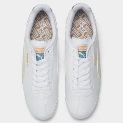 Men's Puma Roma Basic+ Casual Shoes Pristine/Puma White/Orange Peach - 36957146 100 -Stealth Fit Shop 36957146 100 P5
