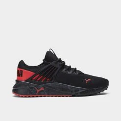 Men's Puma Pacer Future Marble Running Shoes Black/Red - 38681901 001
