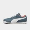 Men's Puma Roma Basic+ Casual Shoes Deep Dive/White/Glowing Pink - 39225601 400 -Stealth Fit Shop 39225601 400 P1