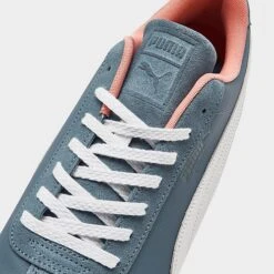 Men's Puma Roma Basic+ Casual Shoes Deep Dive/White/Glowing Pink - 39225601 400 -Stealth Fit Shop 39225601 400 P3