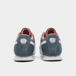 Men's Puma Roma Basic+ Casual Shoes Deep Dive/White/Glowing Pink - 39225601 400 -Stealth Fit Shop 39225601 400 P4