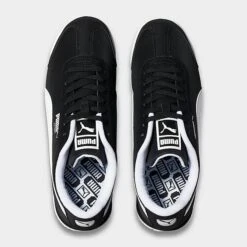 Men's Puma Roma Reversed Casual Shoes Puma Black/Puma White - 39226302 001 -Stealth Fit Shop 39226302 001 P5