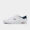 Men's Lacoste Powercourt Leather Casual Shoes White/Navy/Red - 3SMA0034 167 -Stealth Fit Shop 3SMA0034 167 P1