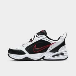 Men's Nike Air Monarch IV Casual Shoes White/Black/Varsity Red - 415445 101