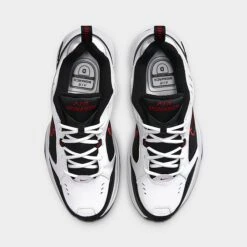 Men's Nike Air Monarch IV Casual Shoes White/Black/Varsity Red - 415445 101 -Stealth Fit Shop 415445 101 P5