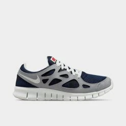 Men's Nike Free Run 2 Running Shoes Midnight Navy/Summit White/Black - 537732 407 -Stealth Fit Shop 537732 407 P2