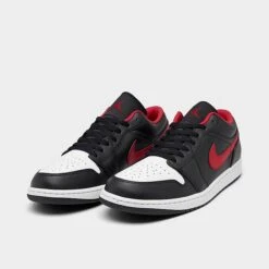 Nike Air Jordan Retro 1 Low Casual Shoes Black/Fire Red/White - 553558 063 -Stealth Fit Shop 553558 063 P2