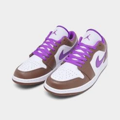 Nike Air Jordan Retro 1 Low Casual Shoes Palomino/White/Wild Berry - 553558 215 -Stealth Fit Shop 553558 215 P2