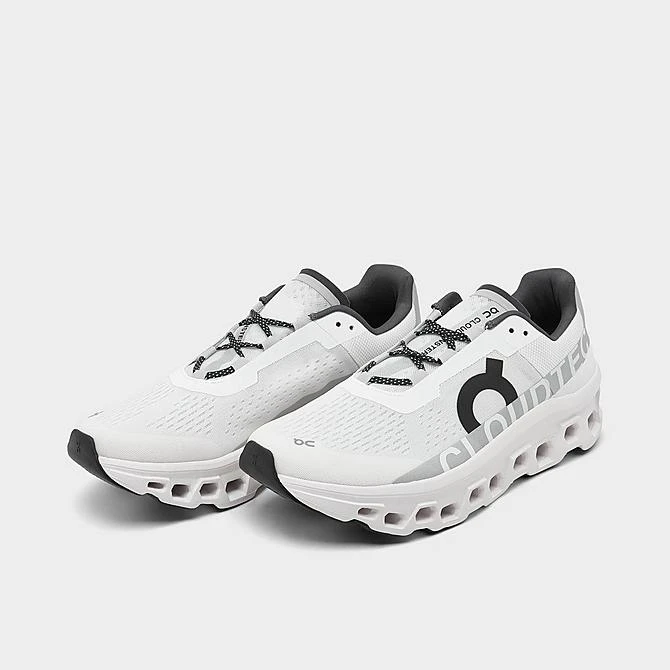 Men's On Cloudmonster Running Shoes Undyed White/White/Black - 6198288 101 4 Men's On Cloudmonster Running Shoes Undyed White/White/Black - 6198288 101 - Image 2