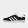 Men's Adidas Originals Gazelle Casual Shoes Black/White/Gold Metallic - BB5476 BLK