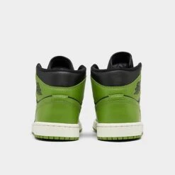 Nike Women's Air Jordan Retro 1 Mid Casual Shoes Black/Altitude Green/Sail - BQ6472 031 11 Nike Women's Air Jordan Retro 1 Mid Casual Shoes Black/Altitude Green/Sail - BQ6472 031 -Stealth Fit Shop BQ6472 031 P4