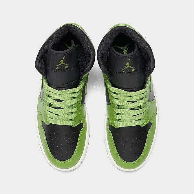 Nike Women's Air Jordan Retro 1 Mid Casual Shoes Black/Altitude Green/Sail - BQ6472 031 7 Nike Women's Air Jordan Retro 1 Mid Casual Shoes Black/Altitude Green/Sail - BQ6472 031 - Image 5