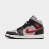 Nike Women's Air Jordan Retro 1 Mid Casual Shoes Black/Gym Red/College Grey/Sail - BQ6472 060 -Stealth Fit Shop BQ6472 060 P1